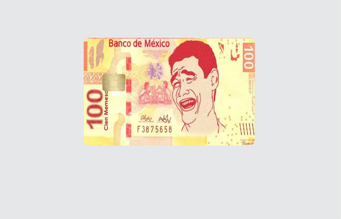 BILLETES MEXICANOS 2 PC credit card skin & DEBIT CARD