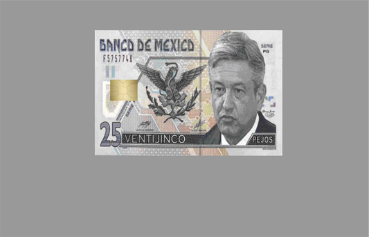BILLETES MEXICANOS 2 PC  credit card skin & DEBIT CARD