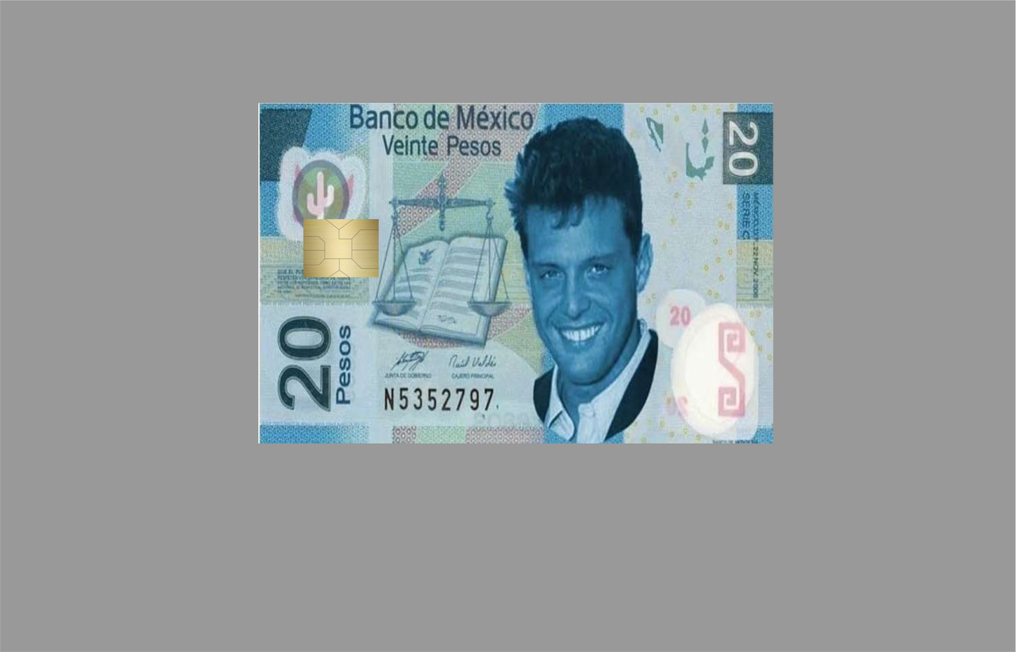 BILLETES MEXICANOS 2 PC credit card skin & DEBIT CARD