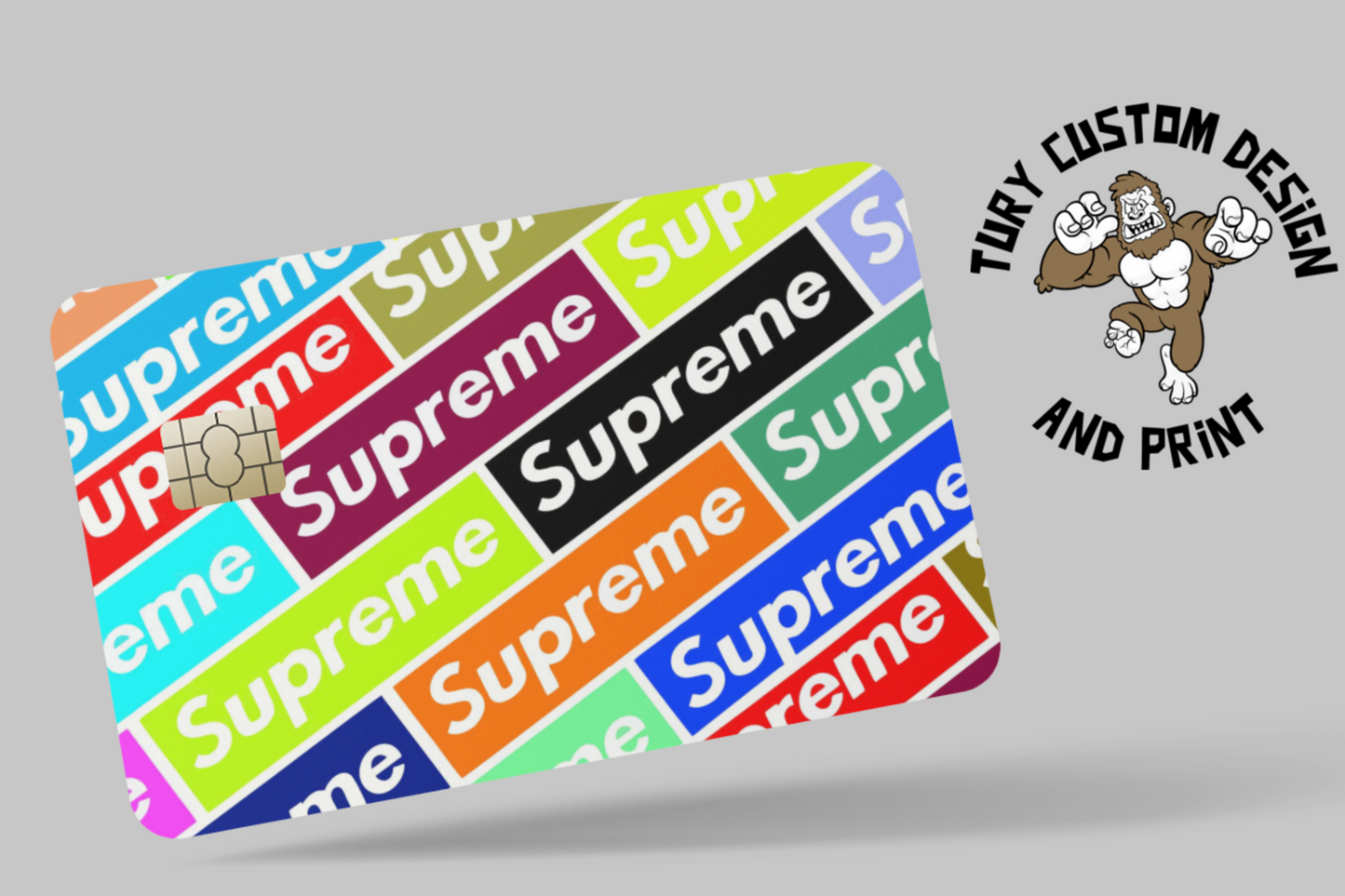 SUPREME 2 PC credit card skin & DEBIT CARD