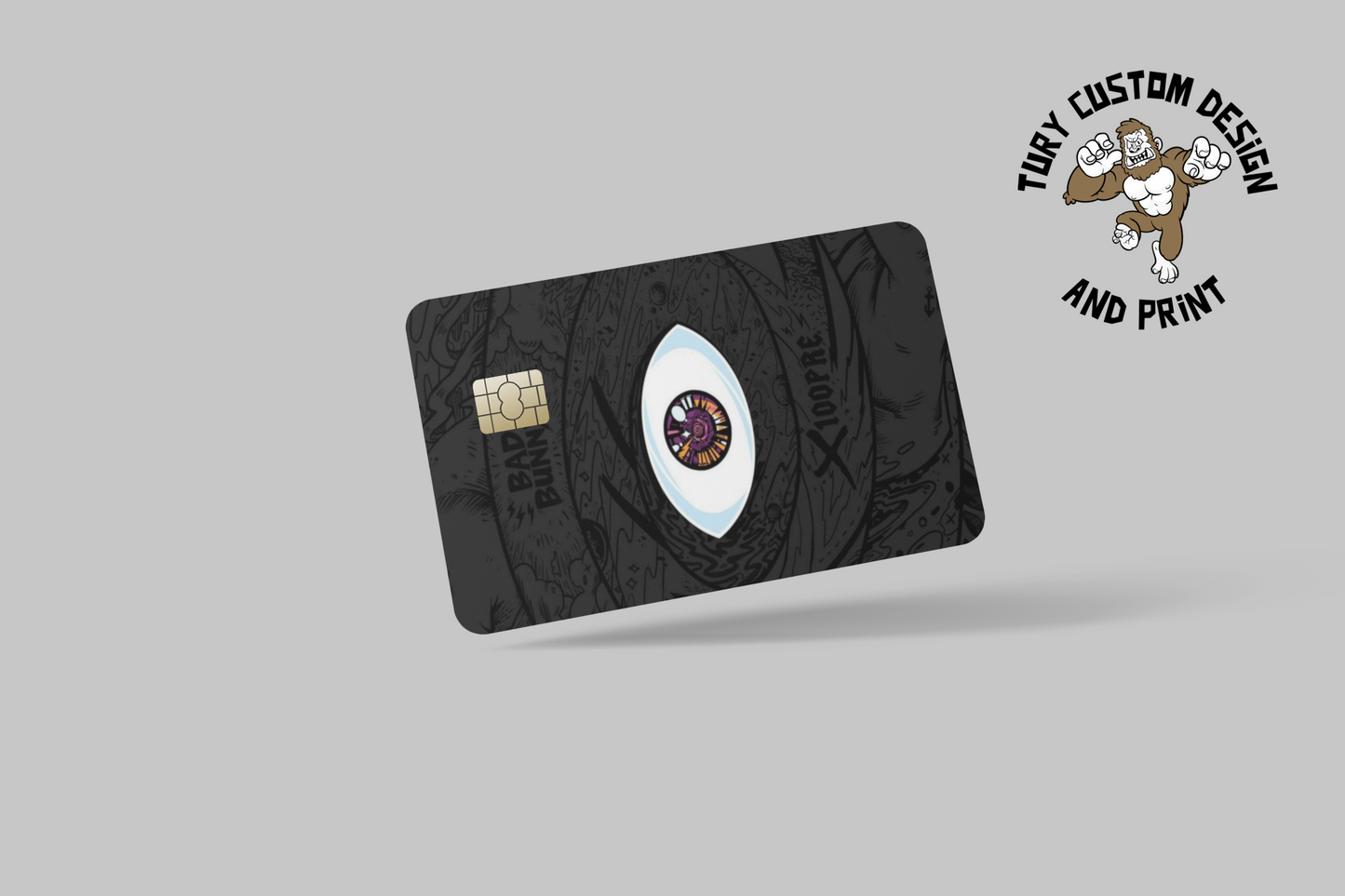 BAD BUNNY 2022 2 PC, credit card skin & DEBIT CARD