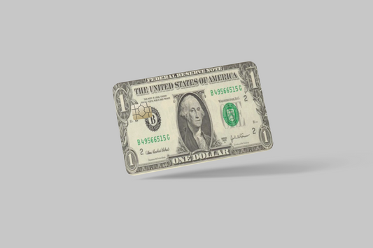DOLAR BILL  2 PC, credit card skin & DEBIT CARD