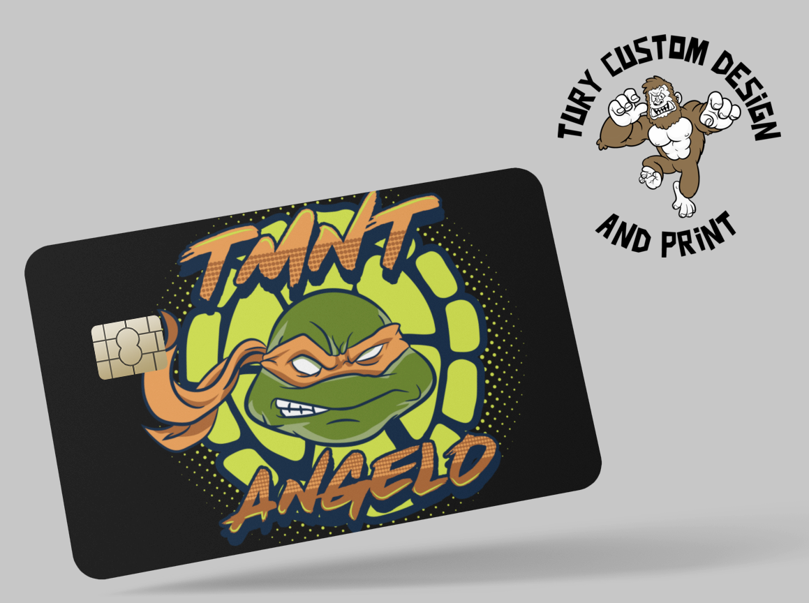 NINJA TORTOISE 2 PC credit card skin & DEBIT CARD
