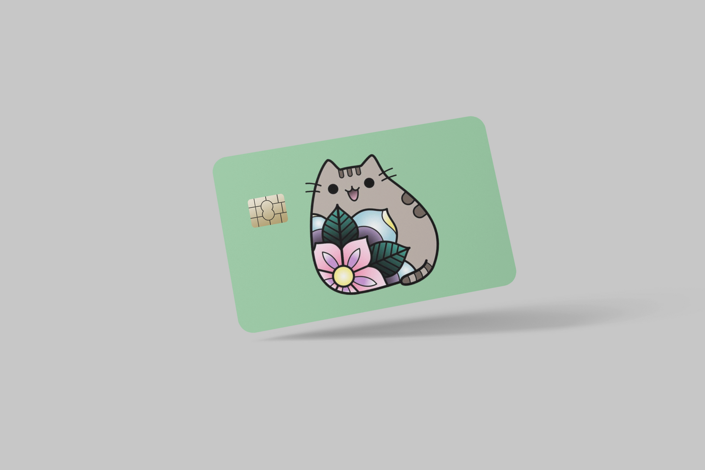 PUSHEEN THE CAT 2 PC credit card skin & DEBIT CARD