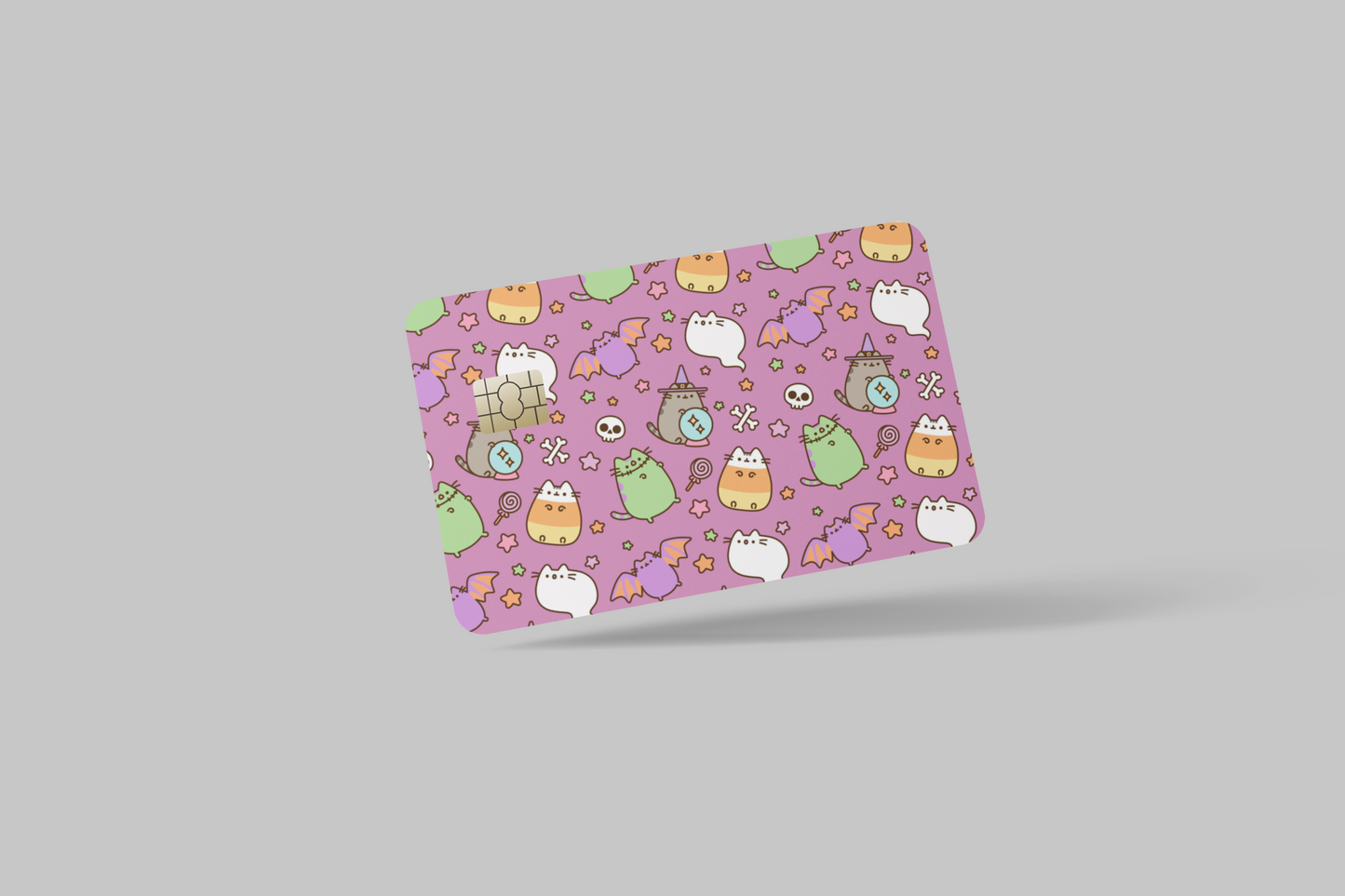 PUSHEEN THE CAT 2 PC credit card skin & DEBIT CARD