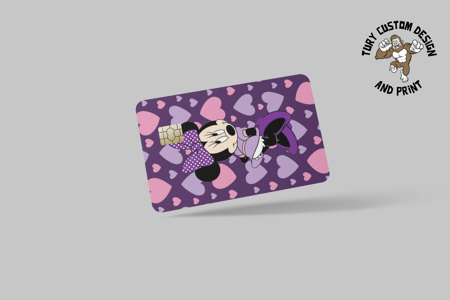 MINNIE MOUSE 2 PC credit card skin & DEBIT CARD