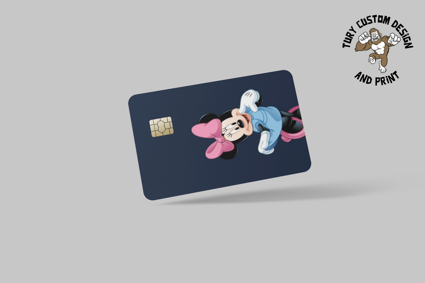 MINNIE MOUSE 2 PC credit card skin & DEBIT CARD