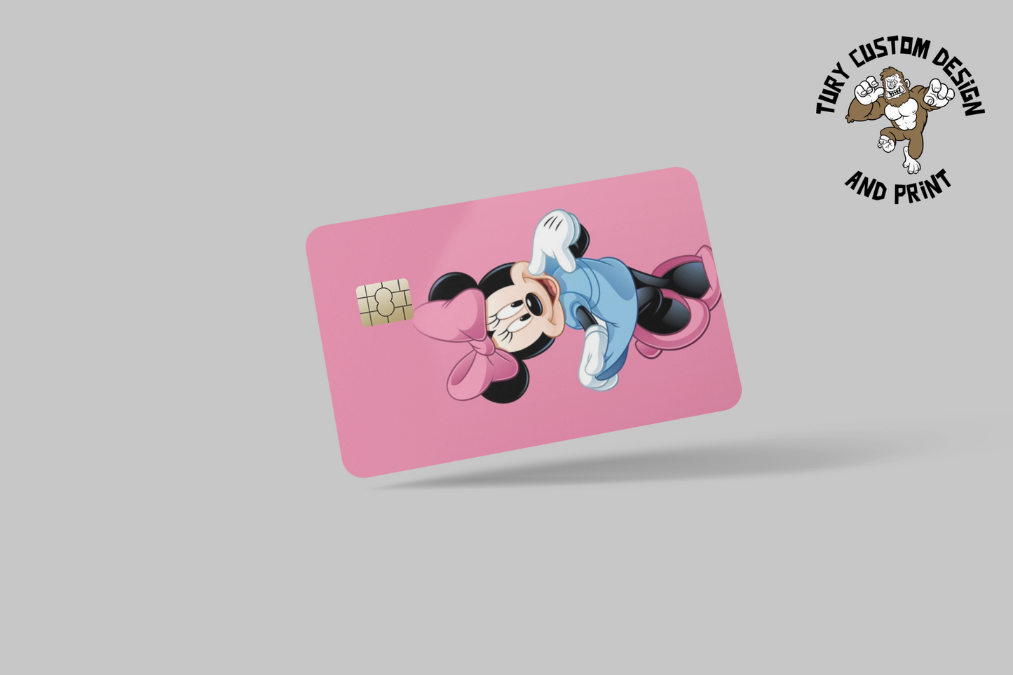 MINNIE MOUSE 2 PC credit card skin & DEBIT CARD