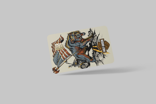 HARLEY DAVIDSON 2 PC  credit card skin & DEBIT CARD