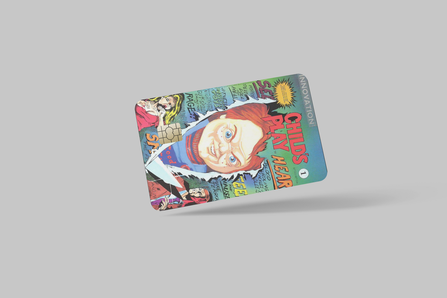 CHUCKY 2 PC, credit card skin & DEBIT CARD