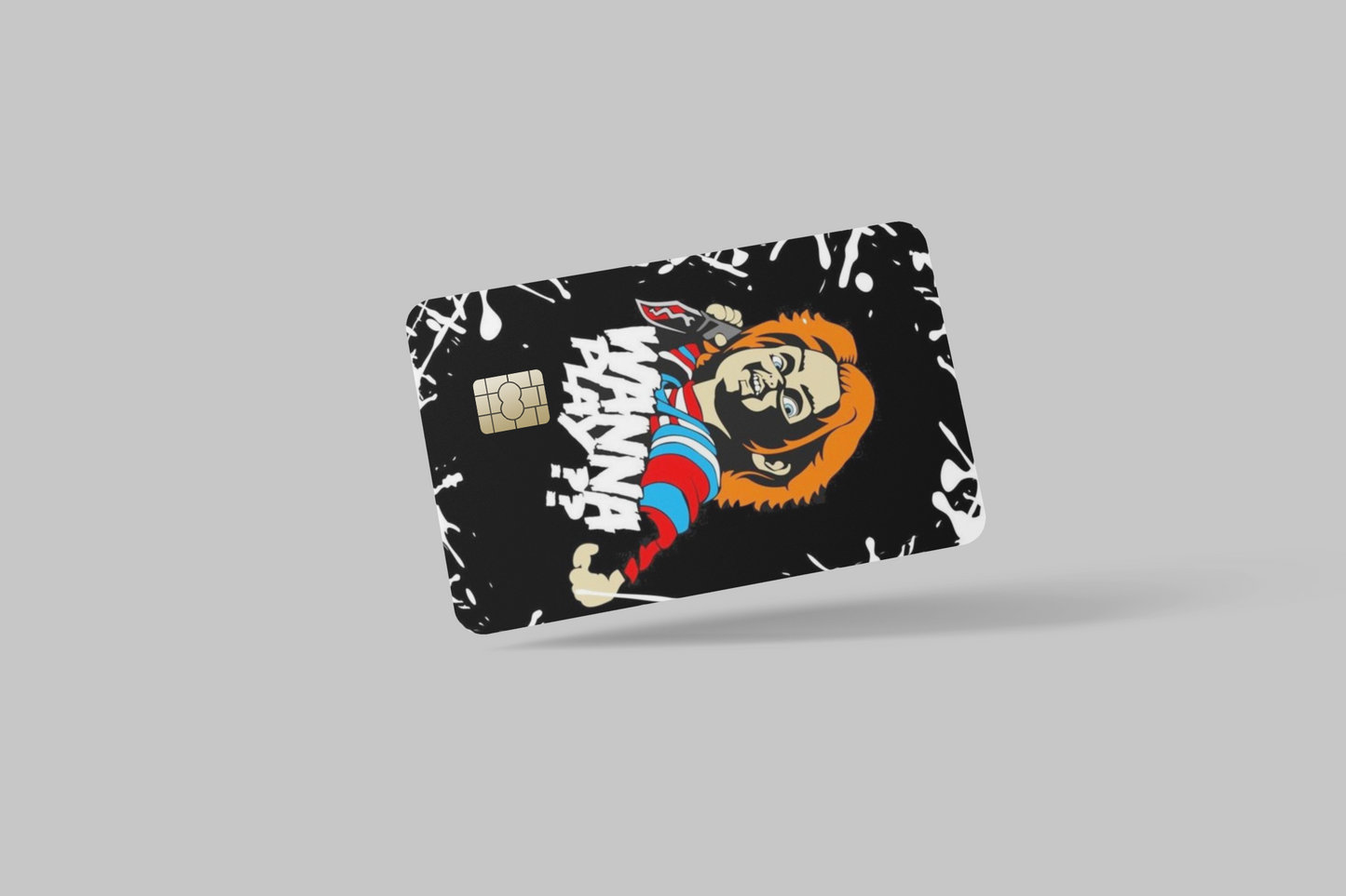 CHUCKY 2 PC, credit card skin & DEBIT CARD