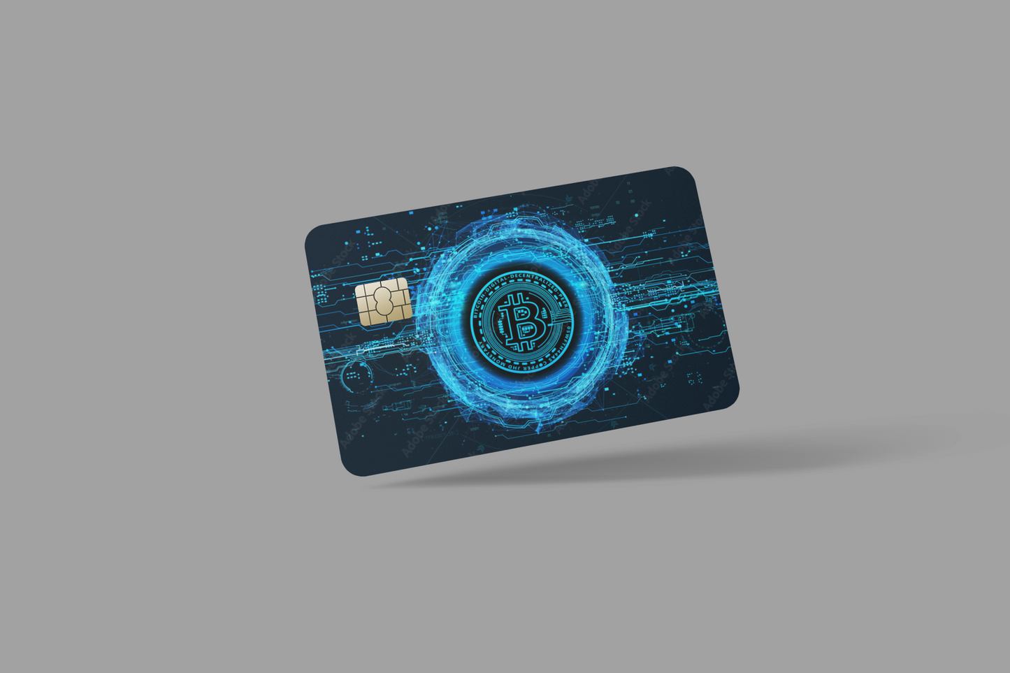BITCOIN 2 PC, credit card skin & DEBIT CARD
