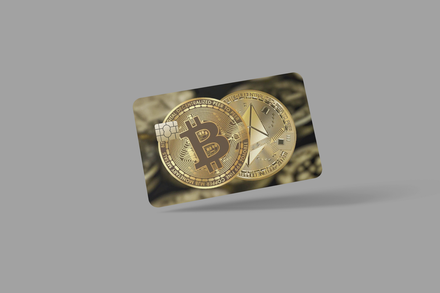 BITCOIN 2 PC, credit card skin & DEBIT CARD