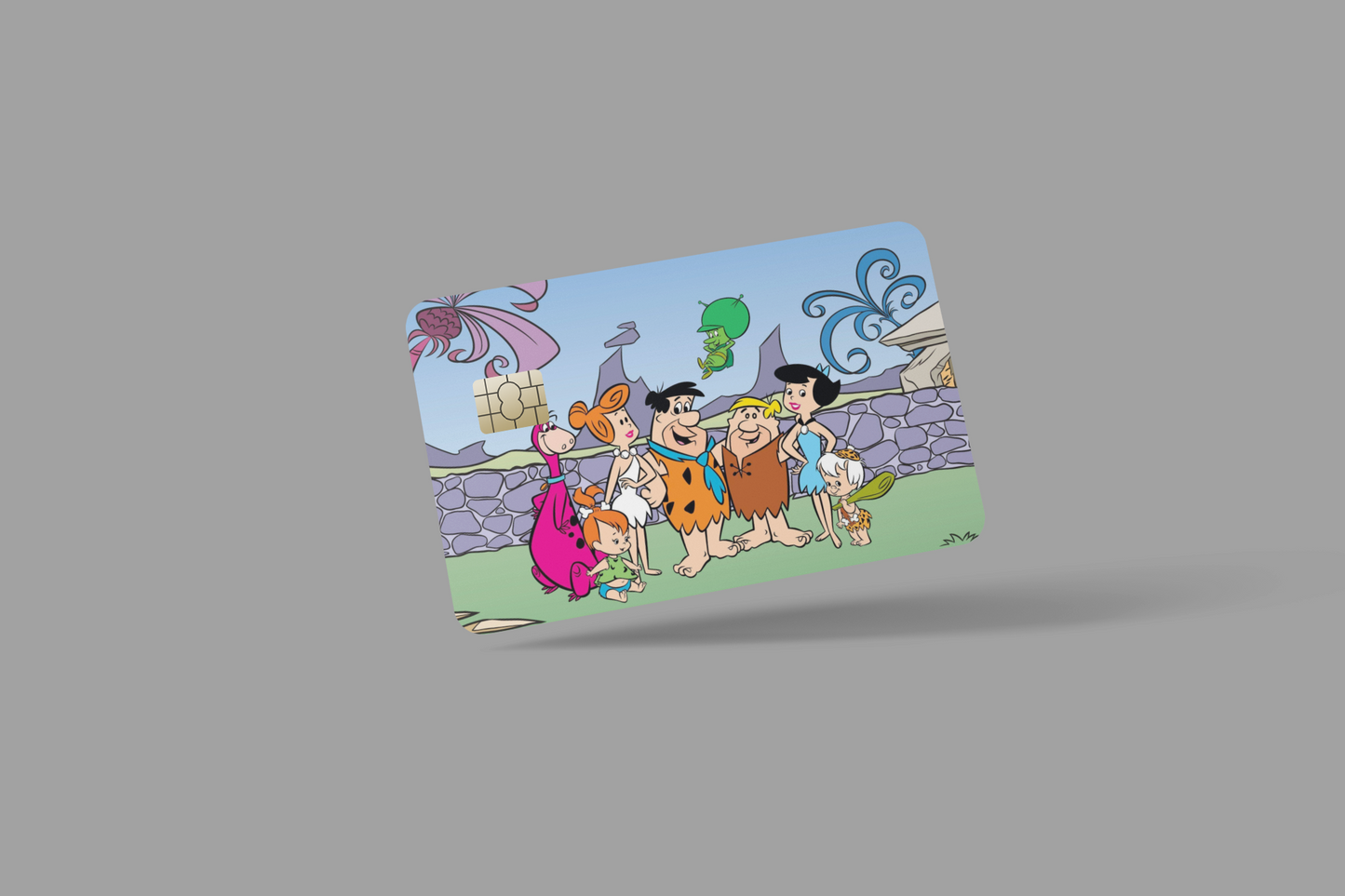 THE FLINTSTONE 2 PC credit card skin & DEBIT CARD