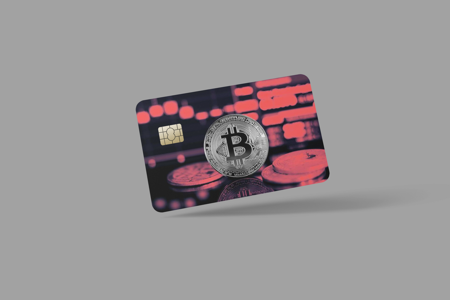 BITCOIN 2 PC, credit card skin & DEBIT CARD