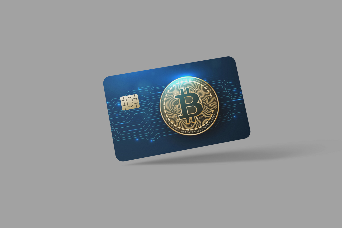 BITCOIN 2 PC, credit card skin & DEBIT CARD
