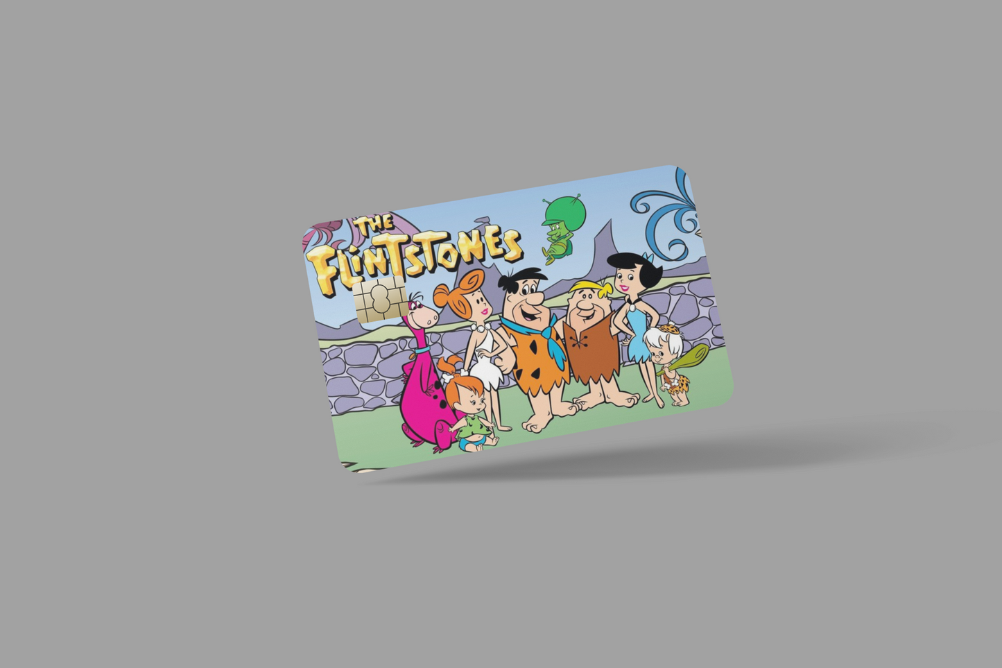 THE FLINTSTONE 2 PC credit card skin & DEBIT CARD