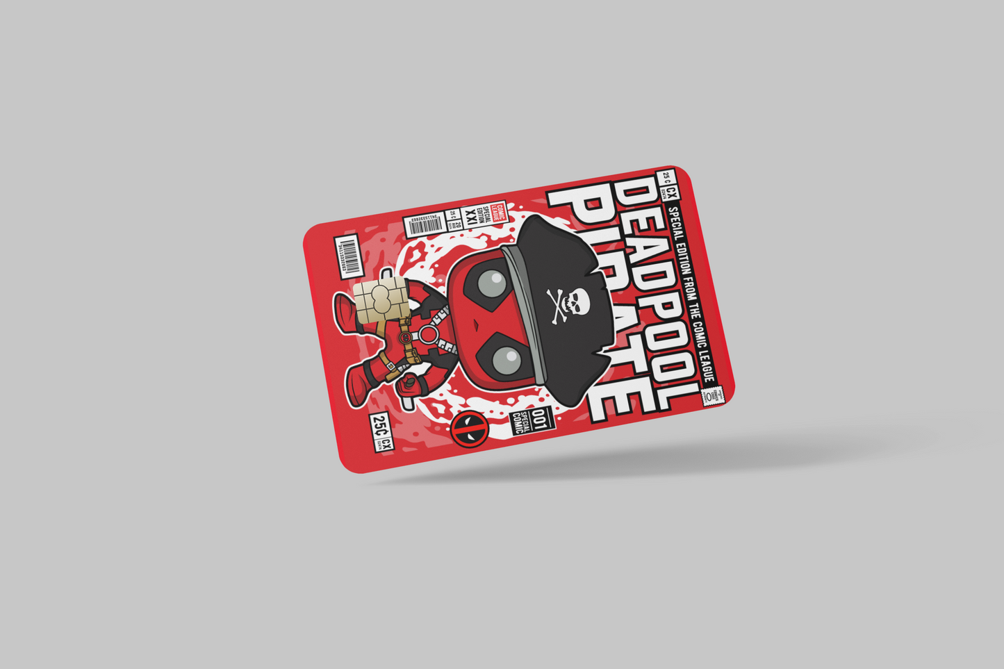 DEAD POOL 2 PC credit card skin & DEBIT CARD