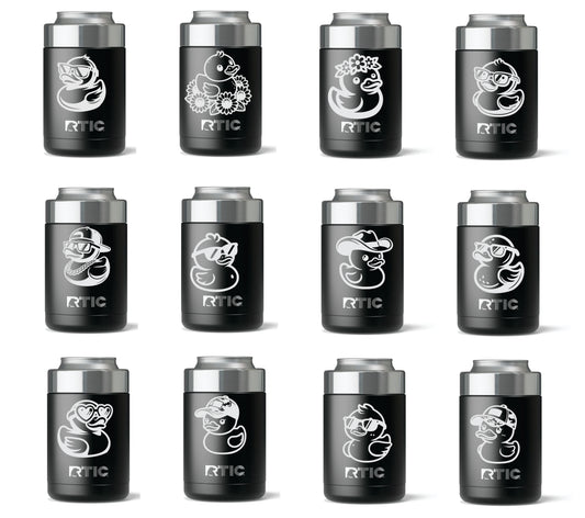 DUCK , RTIC Can Cooler, CUSTOM ANY COLOR, BEER OR SODA,COOL