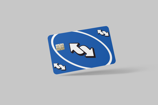 REVERSE  2 PC  credit card skin & DEBIT CARD