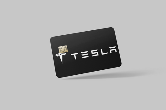 TESLA  2 PC  credit card skin & DEBIT CARD